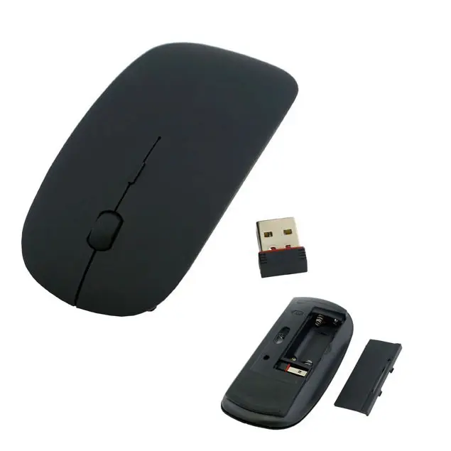 Wireless Black Mouse USB Optical Scroll For PC Laptop Computer - Image 2