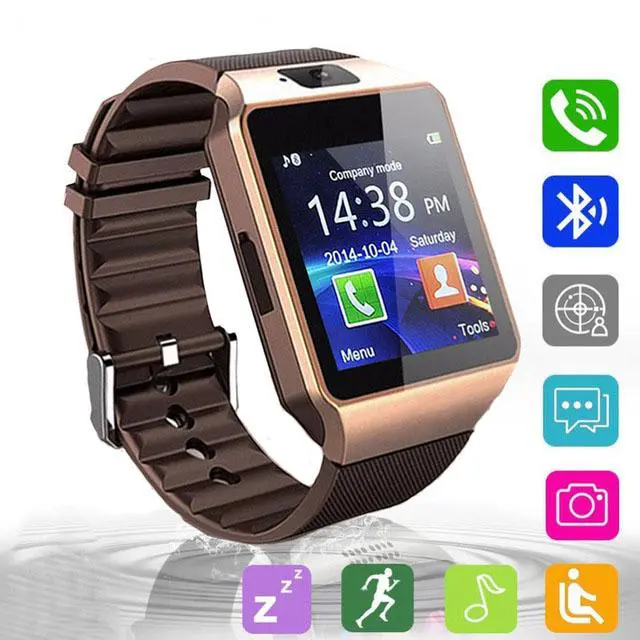 Smart Watch Digital Men Watch For Apple iPhone Samsung Android Mobile Phone Bluetooth SIM TF Card Camera