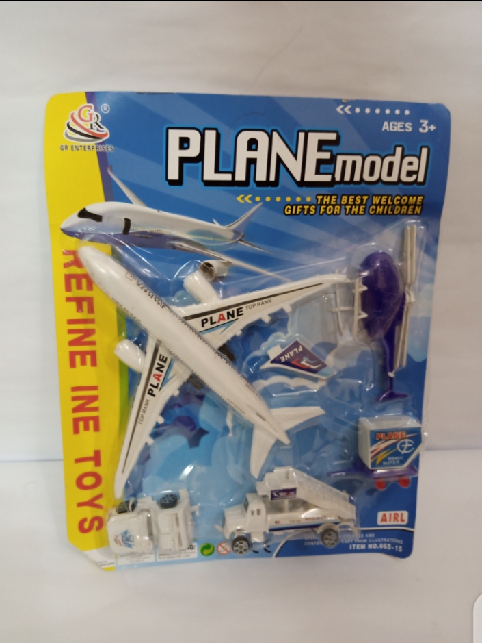Plane Model AeroplaneCar Vehicle Play Set - PPS - Image 2