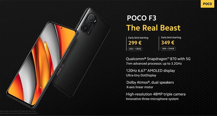Xiaomi POCO F3 6GB 128GB 6.67 AMOLED Display - 4520 mAH Battery - Image 3
