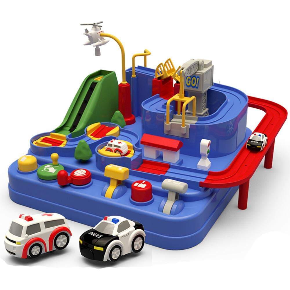 Car Adventure Toy Funny Big Adventure Car Track and Parking Garage Rescue City Toy for Kids Toddlers, Parent-Child Interactive Car Racing Kids - Image 3