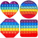 Kids pack of 4 popits push popit toy for kids - excellent quality - silicon material
