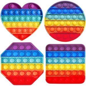 Kids pack of 4 popits push popit toy for kids - excellent quality - silicon material