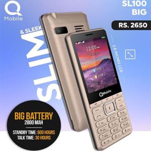 Qmobile SL100 Big 2.8inch Display, Camera, Torch, Big Speaker, FM Radio, 2800mAH Battery