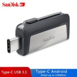 SanDisk OTG 128GB Flash Drive Ultra Dual USB 3.1 Disk OTG Type-C Pen Drive Stick for Smartphone Laptop