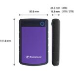 Transcend 4TB StoreJet 25H3B USB 3.1 External Hard Drive Shock Proof Military Drop Tested