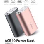 ACE Dual USB Outputs Power Bank - 10000mAh - Grey