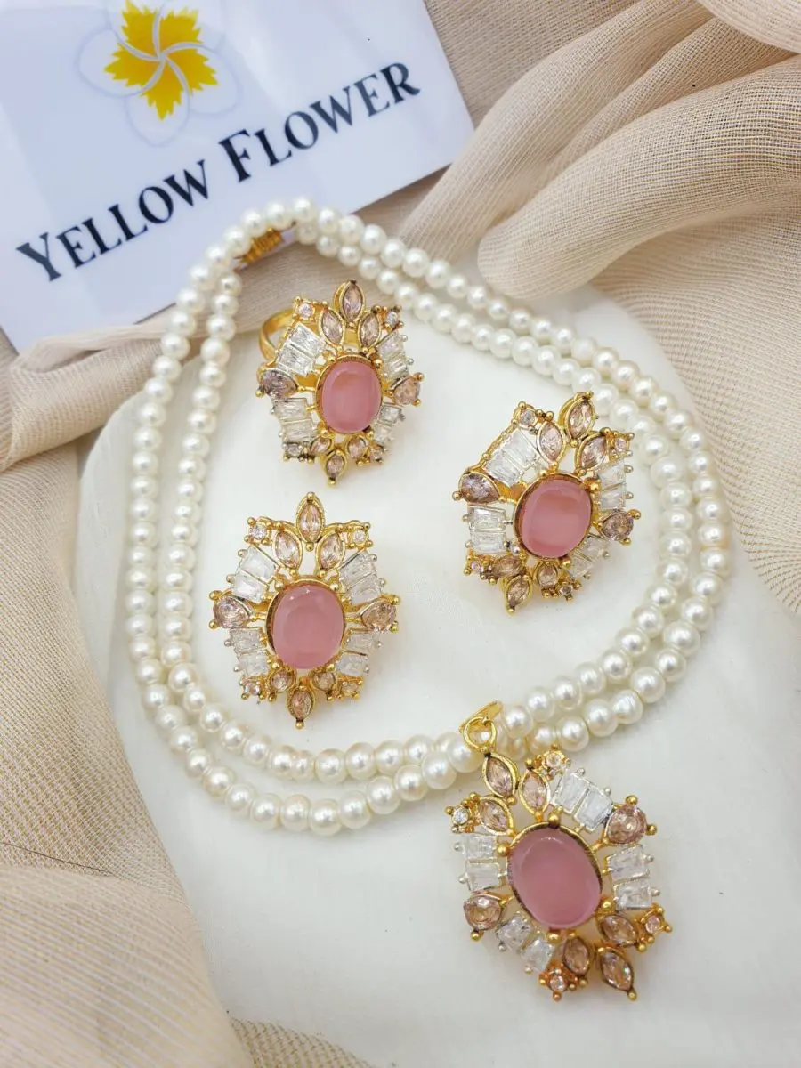 Manjoos Locket Set With Ring - Image 7