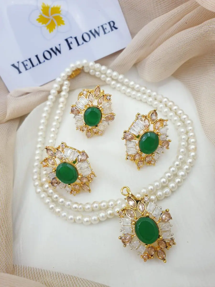 Manjoos Locket Set With Ring - Image 8