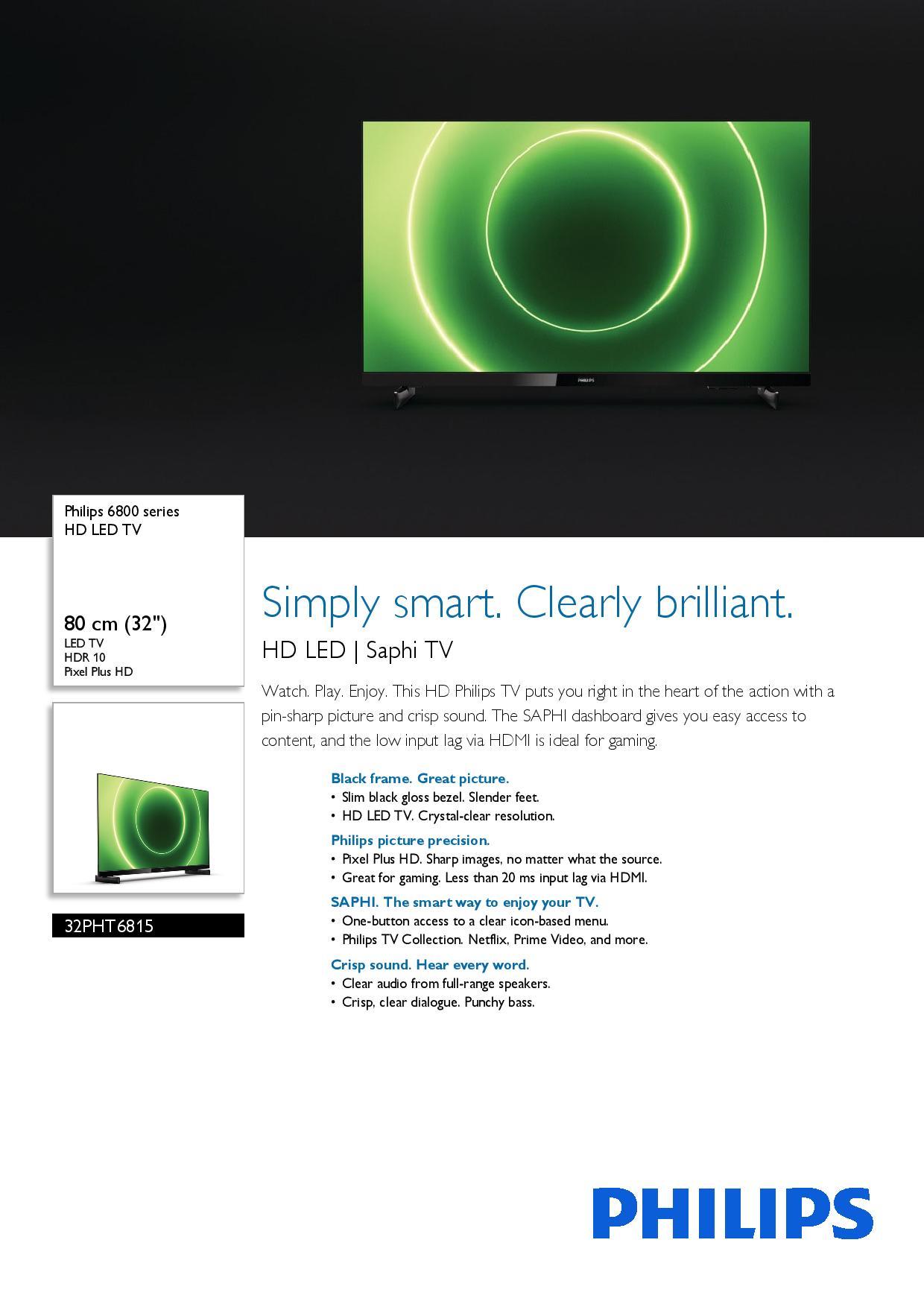 Philips 32 HD Smart LED TV (32PHT681598) - Image 3