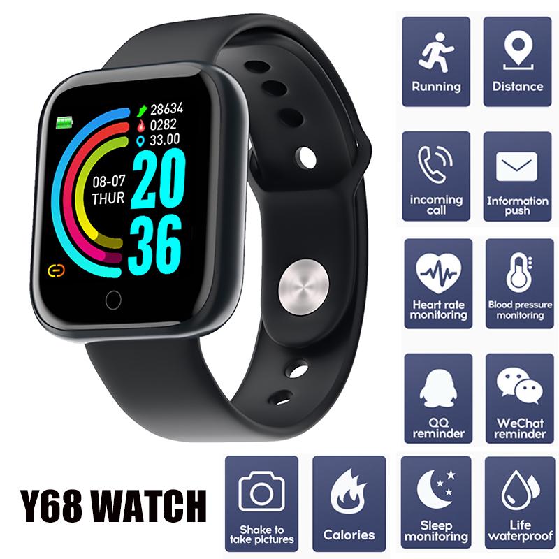 Y68 Smart Watch For Men Women Music Smartwatch 1.44Inch Screen Sports Heart Rate Monitoring Fitness Tracker Waterproof Watch - Image 2