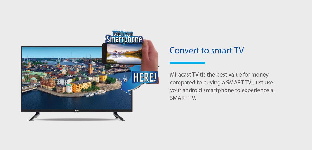 Haier 32 H-CAST LEDTV D2M Series32D2M (Miracast Screen Mirroring Multi Pictures Mode Slim Bezel) 18 Months Warranty - Image 2