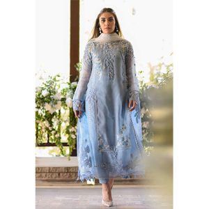 3PC Organza Heavy Embroidered Shirt & Organza Dyed Dupatta - BFSIN543 (B)