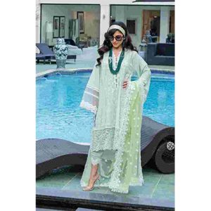 3PC Lawn Embroidered Shirt with Chiffon Embroidered Dupatta - BFLE820 (B)