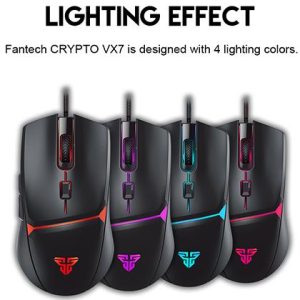 FANTECH VX7 CRYPTO 8000 DPI RGB Gaming Mouse With 6 Independently Programmable Buttons