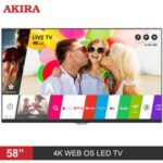 AKIRA ML106- 58 inch WEB-OS 4K SMART LED TV with Built-in Satellite Receiver - Black