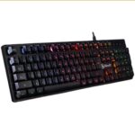 Bloody B160N - Neon Backlit Gaming Keyboard - Metallic Aluminum Body - 1000Hz Report Rate - 1ms Key