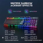 ONIKUMA G27 Chroma RGB Professional Blue Switch Mechanical Gaming Keyboard 104-Key Full Number Pad Keyboard Gaming - Black