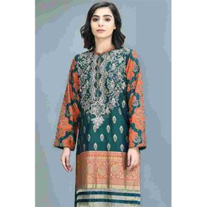 3PC Printed Lawn Neckline Embroidered & Printed Lawn Dupatta - BFLE815 (B)