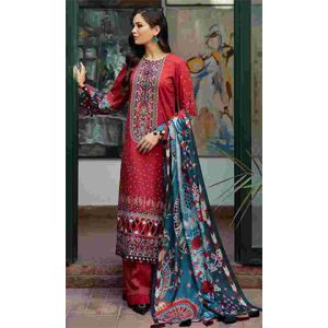 3PC Lawn Embroidered Shirt With Digital Printed Dupatta -BFFC780 (B)