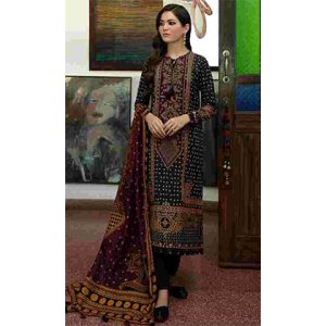 3PC Lawn Embroidered Shirt With Digital Printed Dupatta -BFFC778 (B)