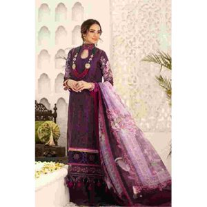 CHICKEN KARI 3PC Heavy Embroidered Shirt With Embroidered Bamber Chiffon Dupatta - BFAD832 (B)