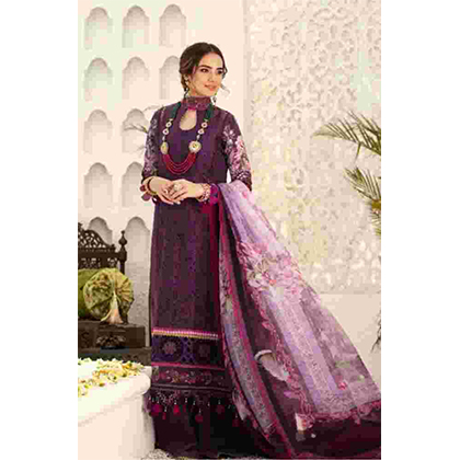 CHICKEN KARI 3PC Heavy Embroidered Shirt With Embroidered Bamber Chiffon Dupatta - BFAD832 (B)