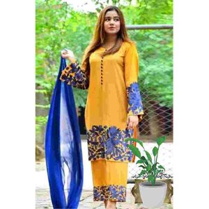 Farah hassan - 3PC Lawn Shirt Chiffon Duppata - BFFC765 (B)