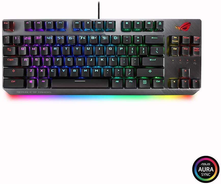ASUS X802 ROG Strix Scope TKL Wired Mechanical RGB Gaming Keyboard for FPS Games with Cherry Mx Red Switches, Aluminum Frame - Image 2