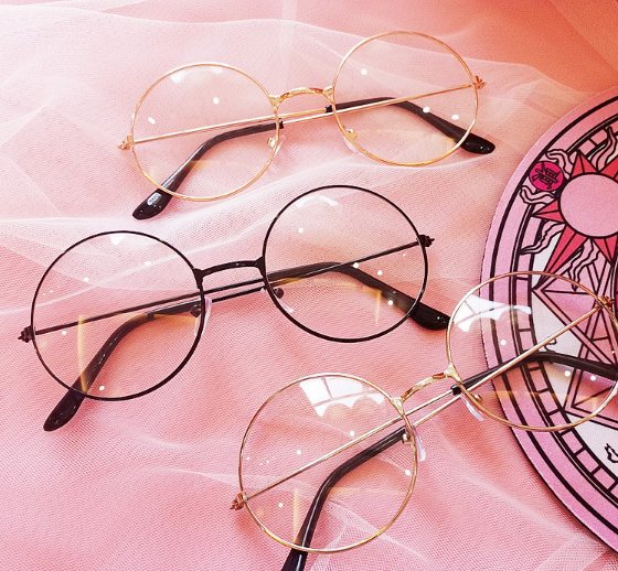 Circle Korean Style Spectacles Frame Korean Style Round Golden