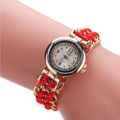 Luxury Bracelet knitting rope Watch For Women