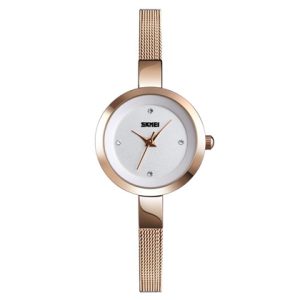 SKMEI Fashion Ladies Simlpe Casual Classic Stainless Steel Waterproof Quartz Watches for Women 1390