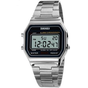 SKMEI Fashion Ladies Waterproof Stainless Steel Backlight Alarm Chrono Digital Watches for Women 1123