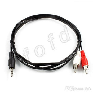 3.5mm Stereo Male to Male 2 RCA Audio Speaker AUX Cable Cord 2 in 1 Audio Cable for MP3 MP4 Cell phone