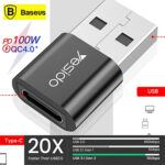 Baseus Yesido USB Male to Type C Female Cable OTG Adapter Converter Notebook Type C Female to USB Male Charger Plug Data OTG Adapter