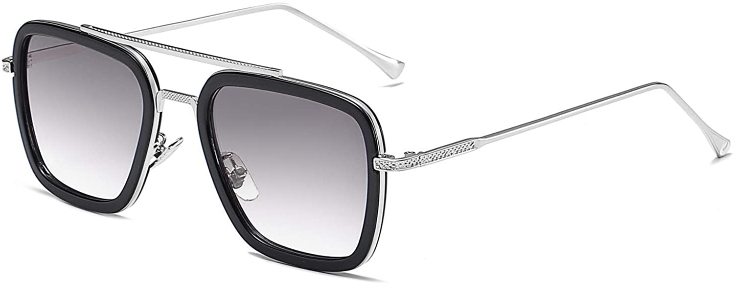 2022 Sun Glasses Avengers Tony Stark Summer Outdoor Square Lens Sunglasses - Image 2