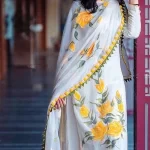Asum Floral-3PC Embroidered Shirt With Embroidered(D)