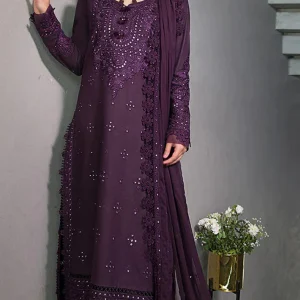 Asim Jofa-3PC Linen Embroidered Shirt with(D)