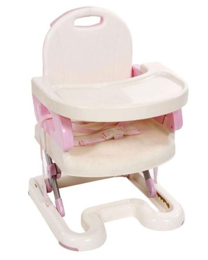 Imported Fold up Adjustable Portable Booster Seat - Pink - Image 2