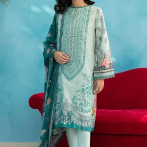 Sapphire - 3PC Marina Neckline Embroidered Shirt With Marina Printed Duppata
