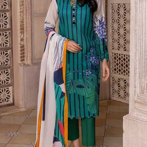 So Kamal - 3PC Cotail Digital Printed Shirt With Cordrouy Shawl