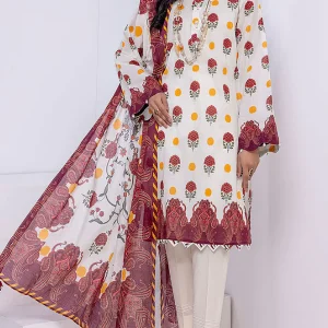 So Kamal - 3PC Cotail Digital Printed Shirt With Cordrouy Shawl