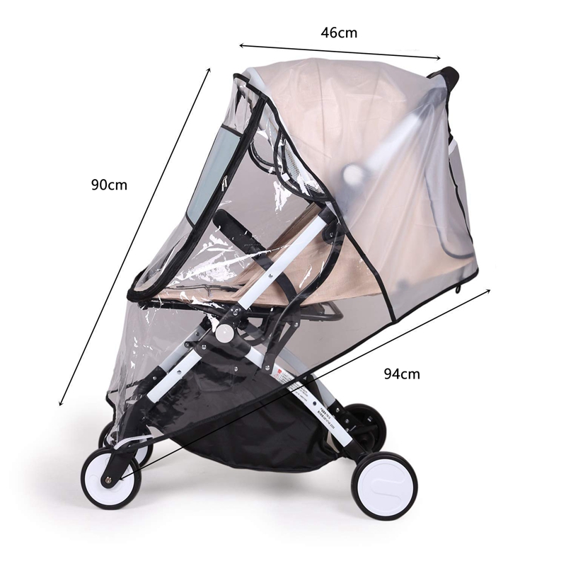Stroller Rain Cover Universal, Baby Travel Weather Shield, Windproof Waterproof, Protect From Dust Snow - Image 3