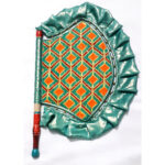 Handmade Embroidered Fancy Fan-Multi Color beautiful Design Handmade Fan . A Pack Of 2 Fan