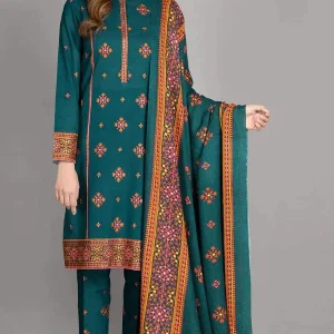 Bareeze- 3PC Linen Embroidered Shirt with Embroidered Dupatta