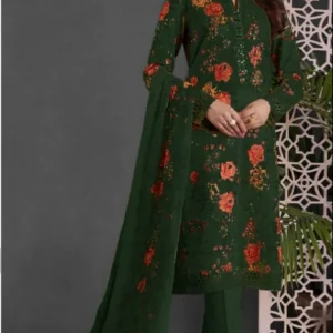 Bareeze LH-115(A) Green Embroidered Three Piece Dhanak Wool Winter Collection