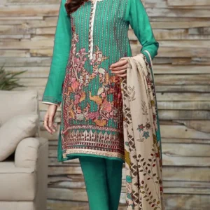 Khaadi DC-107(B) Embroidered Three Piece Dhanak Wool Winter Collection