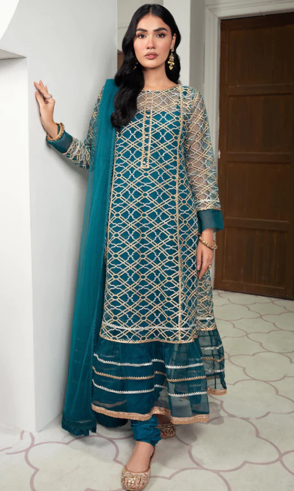 Mehrmah-3PC Heavy Embroidered Linen Winter Collection