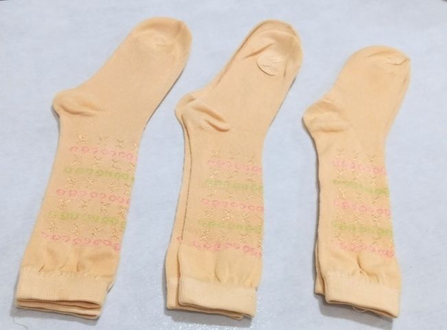 Socks For Women Winter Ladies Socks Stripes Cotton - Pack of 3 Pairs - Image 2