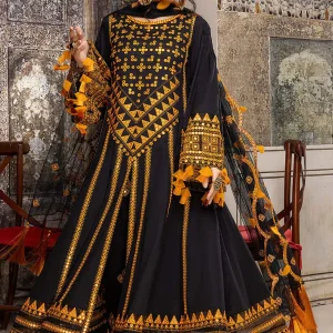 Maria B. - 3PC Dhanak Heavy Embroidered Shirt With Dhanak Embroidered Dupatta